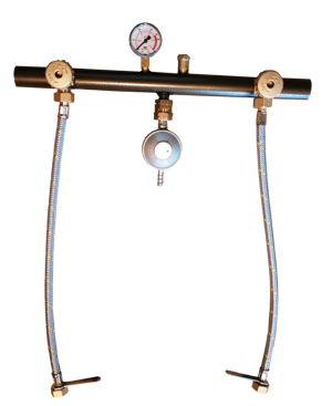 CENTR2V218 Plynový zberač s manometrom + hadice